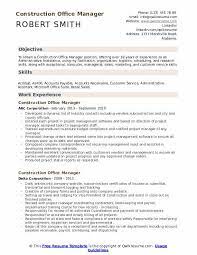Our resume keyword checklist is based upon an analysis of the most commonly found terms within both job descriptions and resumes for office manager roles. Construction Office Manager Resume Samples Qwikresume