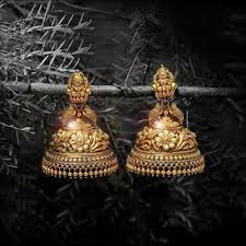 Golden Jhumkaas Gold Earrings Designs Gold Jewellery Design Necklaces Gold Jewelry Earrings