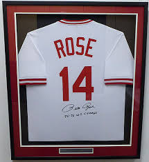 The signature displays a pride of penmanship, even into his older years. Beckett Authentication Cincinnati Reds Pete Rose Autographed Framed White Jersey75 76 W S Champs Beckett Bas Stock 138456 Jerseys Sports Collectibles Plutusias Com