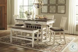 Counter height dining chairs are designed to give you excellent leg room. Bolanburg Two Tone Counter Height Dining Bench From Ashley Coleman Furniture
