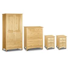 Bedroom Furniture 4 Set Wardrobe Drawer Chests Natural Colour Solid Pine Cheap Bedroom Furniture Cheap Bedroom Furniture Sets Childrens Bedroom Furniture Sets