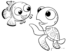 Finding Nemo And Crush Coloring Pages For Kids Cwq Printable Finding Nemo Coloring Pag Turtle Coloring Pages Finding Nemo Coloring Pages Nemo Coloring Pages