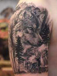 Top 12 Best Wolf Deer Tattoo Designs Petpress Wolf Tattoos Men Tribal Wolf Tattoo Wolf Tattoos