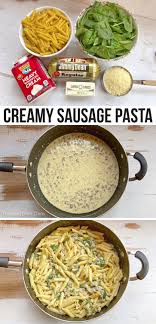 20 Minute Creamy Garlic Sausage Pasta Quick Easy Dinner Recipe Recipe Creamy Sausage Pasta Dinner Recipes Easy Quick Easy Pasta Dishes