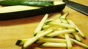 Using a chefs knife carefully cut 1 inch zucchini slices at a 45 degree angle. How To Julienne A Zucchini Vegetables Technique No Recipe Required