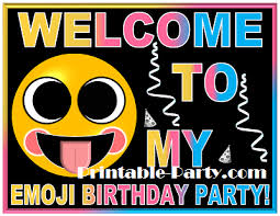 These apple emojis are fun to use, so feel free to download all the emoji pictures you want! Printable Emoji Birthday Party Decorations Emoji Party Supplies Emoticon