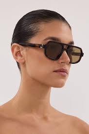LUV LOU THE BANKS SUNGLASSES KHAKI