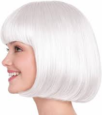Hatstar Bob pruik wit, Charleston pruik voor dames en heren,  kostuumaccessoire voor carnaval en Halloween, 100% polyester : Amazon.nl:  Speelgoed & ...