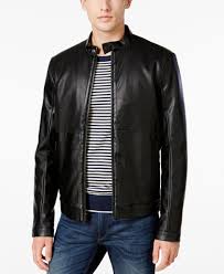 Calvin Klein Men S Faux Leather Moto Jacket Calvin Klein Men Faux Leather Moto Jacket Moto Jacket