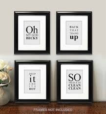 Funny Sayings Bathroom Wall Art Decor Photo Set Of 4 White Metallic Pearl 5x7 Prints Unframed Rap Song Lyric Quotes Decoration Signs Bathroom Wall Decor Diy Wall Art Quotes Bathroom Wall Art