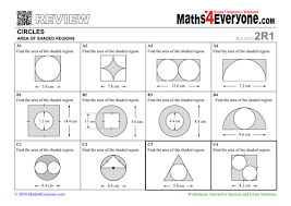 Your subject line is find the area of the shaded region. Gcse Revision Area Of Shaded Regions Teaching Resources
