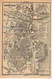 1907 konstanz germany antique map constance lake constance deutschland switzerland bodensee rhine baden wurttemberg freiburg konstanz antique map old maps