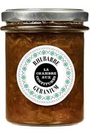 Rhubarbe Et Geranium La Chambre Aux Confitures Confiture Rhubarbe Confiture Artisanale