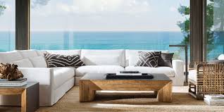 Your coffee table should be at least half the length of your sofa (but no more than roughly ⅔ the length) and should sit at about the same height as the seat, give. Rh Beach House Rh S New Design Concept Is A Shore Thing Architectural Digest