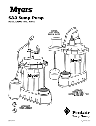 Pentair Myers S33 Users Manual Manualzz Com