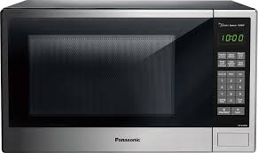 Customer Reviews Panasonic 1 3 Cu Ft Mid Size Microwave Stainless Steel Black Silver Nn Su686s Best Buy