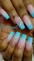 Cotton Candy Pink And Blue Ombre Nails