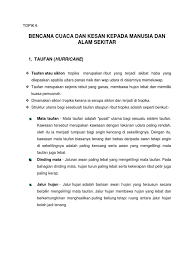 Melestarikan alam sekitar melalui amalan hijau. Topik 6 Bencana Dan Kesan Kepada Manusia