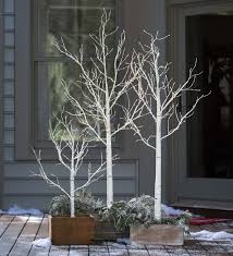Indoor Outdoor Birch Tree With Micro Lights Plowhearth Birch Tree Decor Christmas Outdoor Christmas Birch Tree Decor