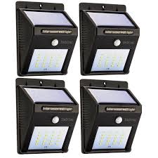 Solar Led Motion Sensor Light With Automatic On Off 4pk Walmart Com Walmart Com