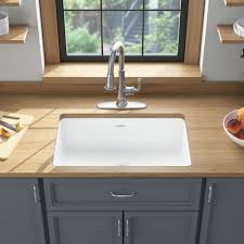 Undermount cast iron sinks require extra mounting support because of the. Delancey 30x19 Inch Cast Iron Kitchen Sink American Standard Cast Iron Kitchen Sinks Undermount Kitchen Sinks Sink
