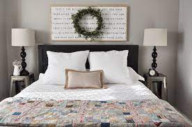 The windmill is a classic farmhouse motif. Farmhouse Guest Bedroom Farmhouse Bedroom Decor Above Bed Decor Farmhouse Guest Bedroom