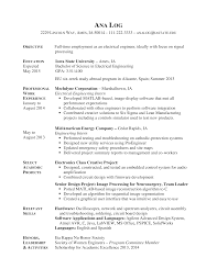 Resume basics for an internship position. Electrical Engineering Internship Resume Templates At Allbusinesstemplates Com