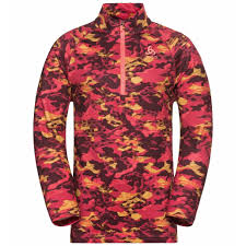 Odlo Sesvenna Graphic Kids Half Zip Mid Layer Deep Claret Bike24