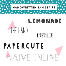 Basic title font · 3 . Best Handwritten San Serif Fonts Sarah Hearts