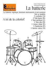 Coloriage Musical Dessin A Imprimer Et A Colorier De Batterie Education Musicale Batterie Musique Enseignement De La Musique