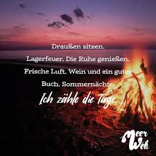 Draussen Sitzen Lagerfeuer Die Ruhe Geniessen Frische Luft Wein Und Ein Gutes Buch Sommernachte Ich Zahle Die Tage Visual Statements Gute Bucher Visual Statements Sommernachte