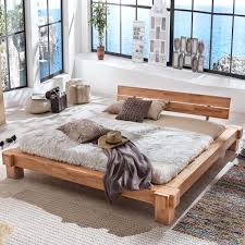 Ein bett ohne kopfteil überzeugt durch stil und eleganz. Bett Kopervik 200x200 In Kernbuche Massiv Geolt