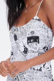 Maybe you would like to learn more about one of these? Newspaper Print Mini Dress