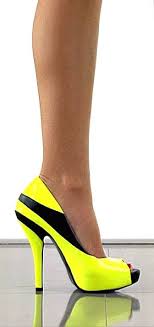 Black And Yellow High Heels Black Neon Yellow High Heel Heels Yellow High Heels Stylish Heels