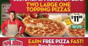 Papa John S Promo 2 Large Pizzas For 11 99 Wral Com Good Pizza Large Pizza Papa Johns Promo