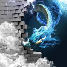 Free for commercial use high quality images. Beibehang Wallpaper Custom Wallpaper Mural Living Room Bedroom 3d Lightning Flying Dragon Broken Wall Cartoon Mural Wallpaper Wallpapers Aliexpress