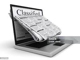 Internet Newspaper Classified Ad Laptop ...