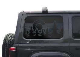 Flat Black American Flag Window Decal This Is A Custom Designed Forest American Flag Decal Set For The Jeep Wrangler Jku Jlu 4 Door You Will Not American Flag Decal Jeep Wrangler Colorado Flag