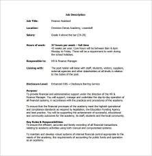 Looking for more job opportunities? Financial Assistant Job Description Template 9 Free Word Pdf Format Download Free Premium Templates