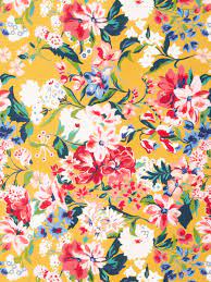 Floral patterns are a classic decorating element. John Lewis Partners Large Floral Print Fabric Yellow Multi At John Lewis Partners