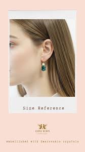 Emerald Green Crystal Earrings, Dark Green Drop Earrings, Bridal Dark Green  Earrings, Octagon Earrings, Bridesmaids Earrings, Green Earrings