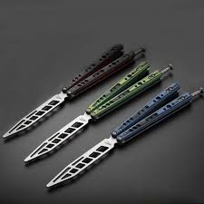Flip Practice Tools Folding Knife Butterfly Cs Go Karambit Knives Pocket Throwing Knife Steel Trainer T Karambit Knife Butterfly Training Knife Throwing Knives