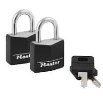 Master Lock 2pk 30mm Key Lock Black: Laminated Steel Padlocks for Storage &  Hall Lockers, Double-Locking Lever Mechanism