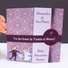 Invitatiile prezentate includ tva si plicul aferent fiecarei invitatii. Invitatie Nunta Si Botez 2 In 1 Bebestudio11 Inb3 Emag Ro