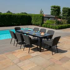 Coal & biomass fuels, independent builders' merchant & diy store, stove & installation service, garden centre and the baytree café. Zest 8 Seat Rectangular Dining Set With Firepit Table Charcoal Outdoor Living From Breeze Furniture Uk