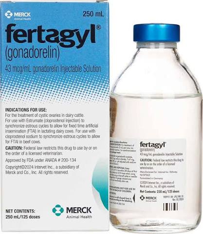 Fertagyl (Gonadorelin) Injectable 43 mcg/ml, 250 ml / 125 ds | Allivet