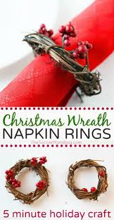 Create a stunning holiday tablescape without breaking the bank. 5 Minute Diy Christmas Wreath Napkin Rings The Soccer Mom Blog