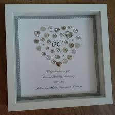 Personalised Heart Diamond 60th Anniversary Frame Keepsake Diamond Wedding Anniversary Cards Diamond Wedding Anniversary Gifts Anniversary Frame