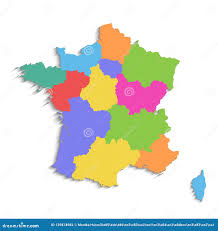 Frankreich-Karte, Neue Politische Ausführliche Karte, Unterschiedliche  Einzelne Regionen, Wenn Die Zustandsnamen, Auf Weißem Frei Stock Abbildung  - Illustration von bretagne, hintergrund: 139874982