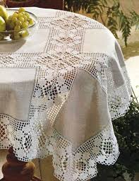 Pin De Fatima Moura Em B Crochet Quadrados De Linho E Renda Toalhas De Mesa De Jantar Toalhas De Mesa Bordadas Toalhas